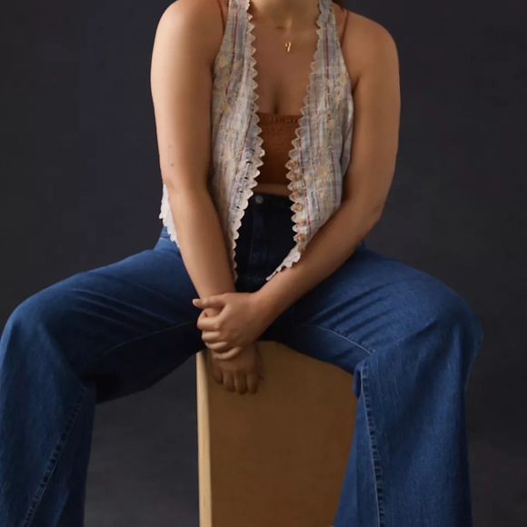 NWOTS ANTHROPOLOGIE PLAID BUTTON - FRONT VEST (14) - Picture 5 of 6